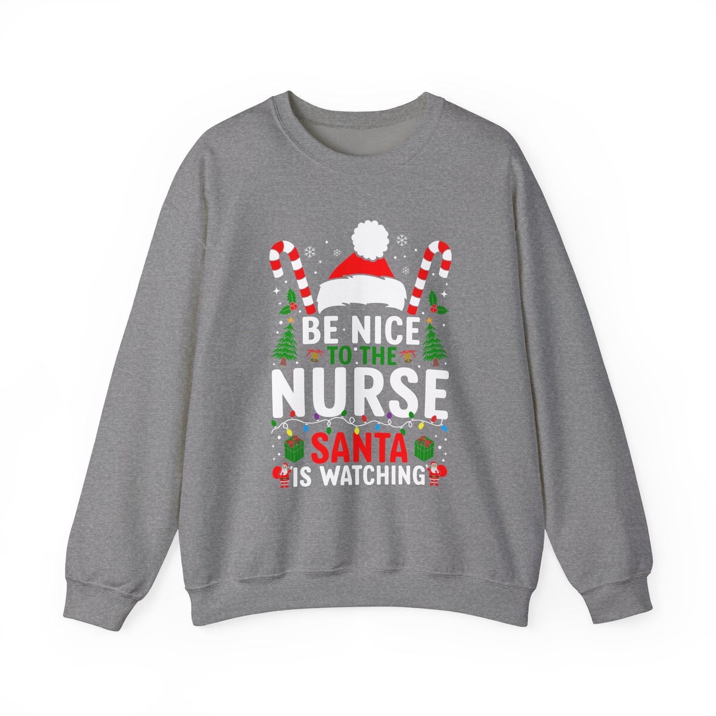 Santa is Watching - Unisex Midweight Softstyle Fleece Crewneck Sweatshirt