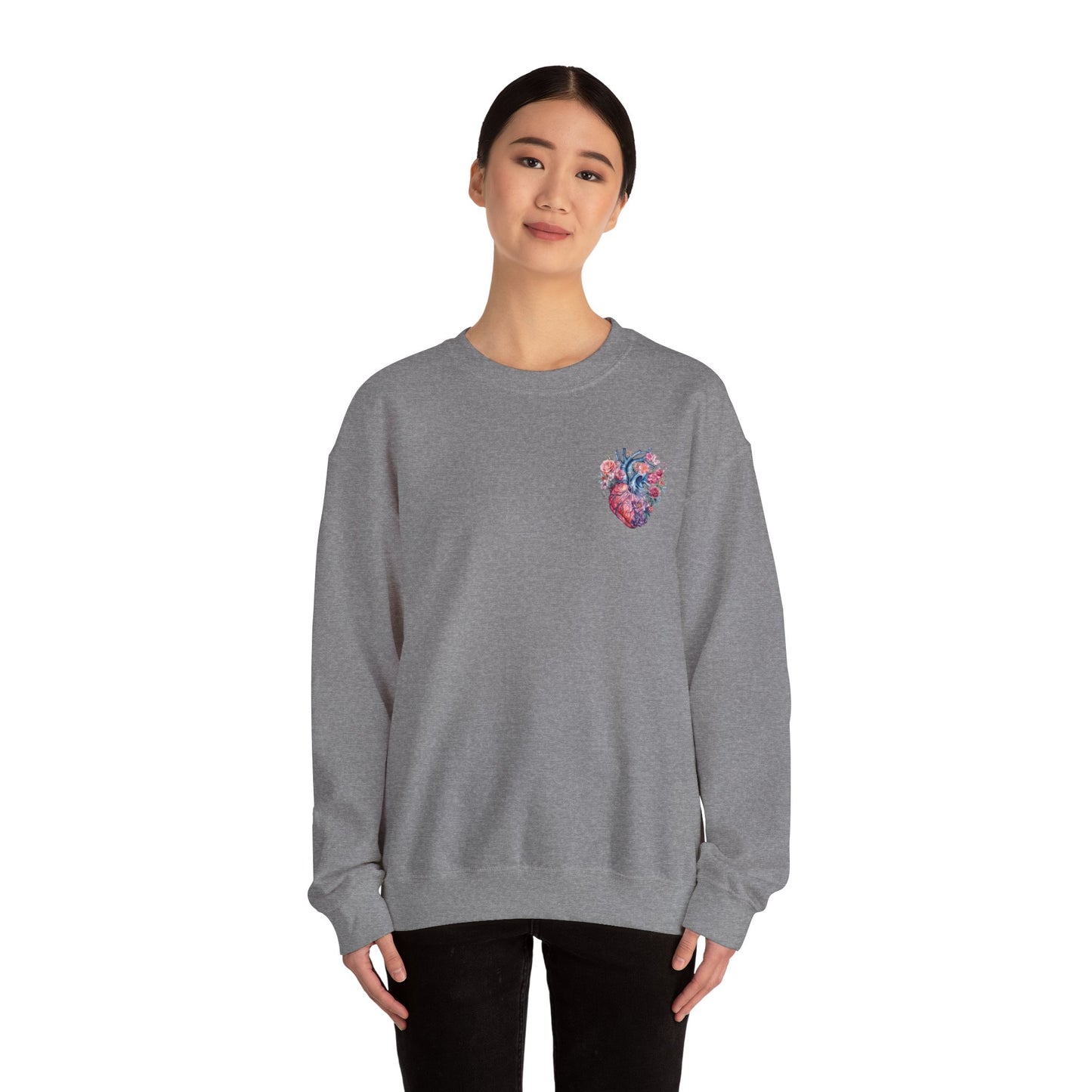 Heart - Unisex Midweight Softstyle Fleece Crewneck Sweatshirt