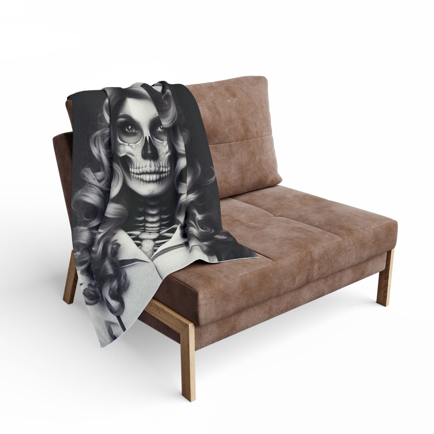 Skeleton Nurse LH Fleece Blanket