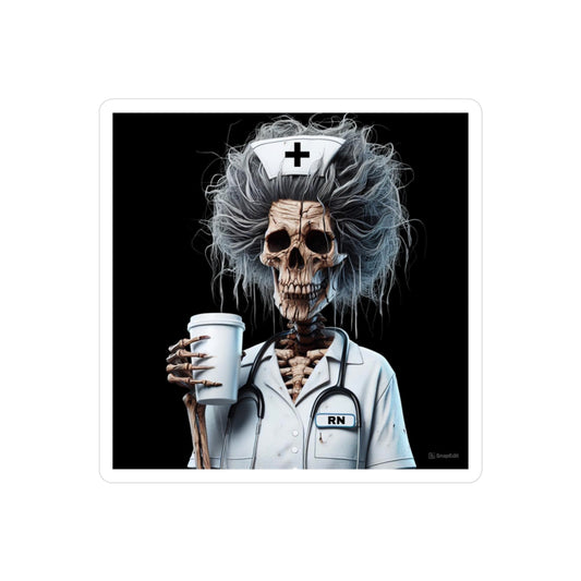 Skeleton Nurse Vinyl Decal