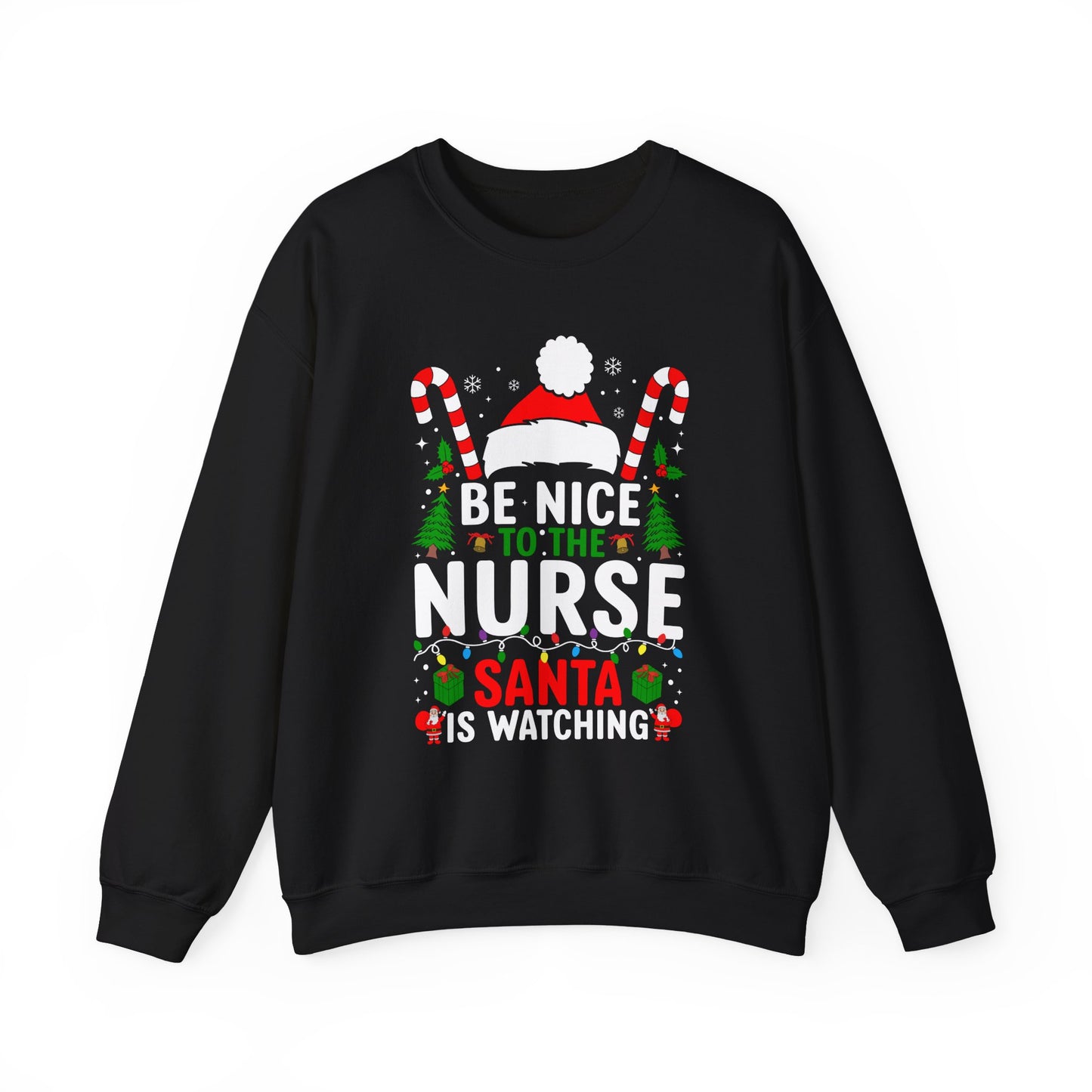 Santa is Watching - Unisex Midweight Softstyle Fleece Crewneck Sweatshirt