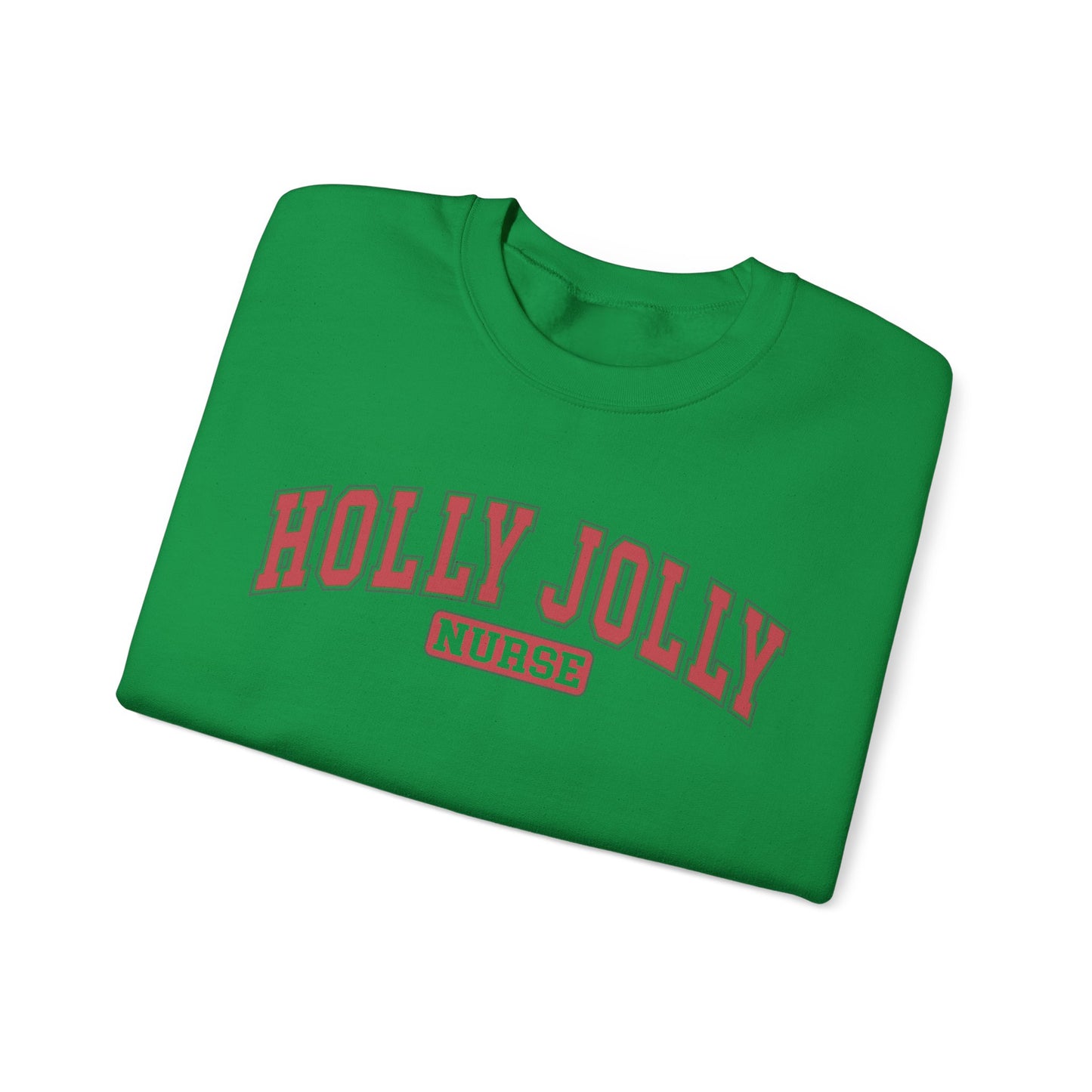 Holly Jolly Nurse Fleece Crewneck Sweatshirt