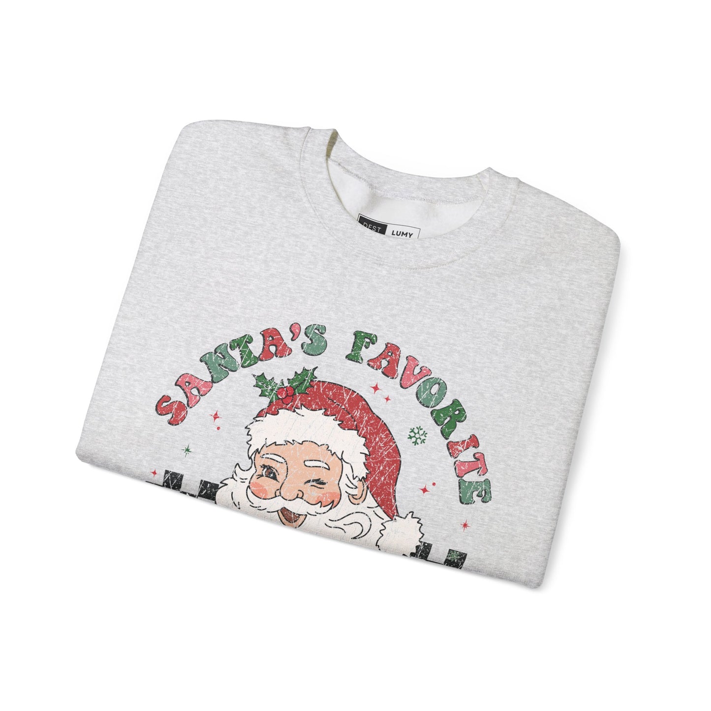 Santa's Favorite Nurse - Unisex Midweight Softstyle Fleece Crewneck Sweatshirt