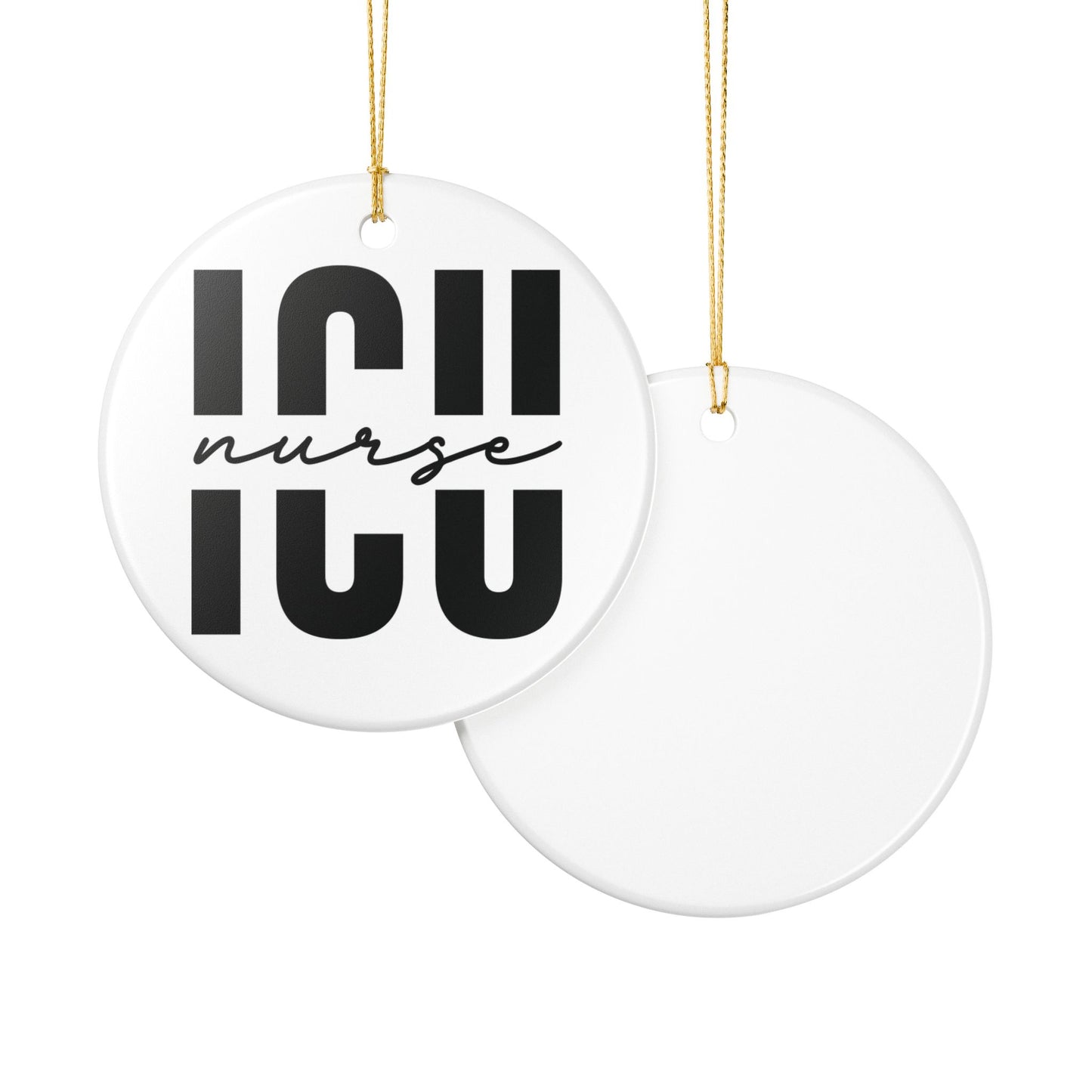 ICU Nurse Ceramic Holiday Ornament
