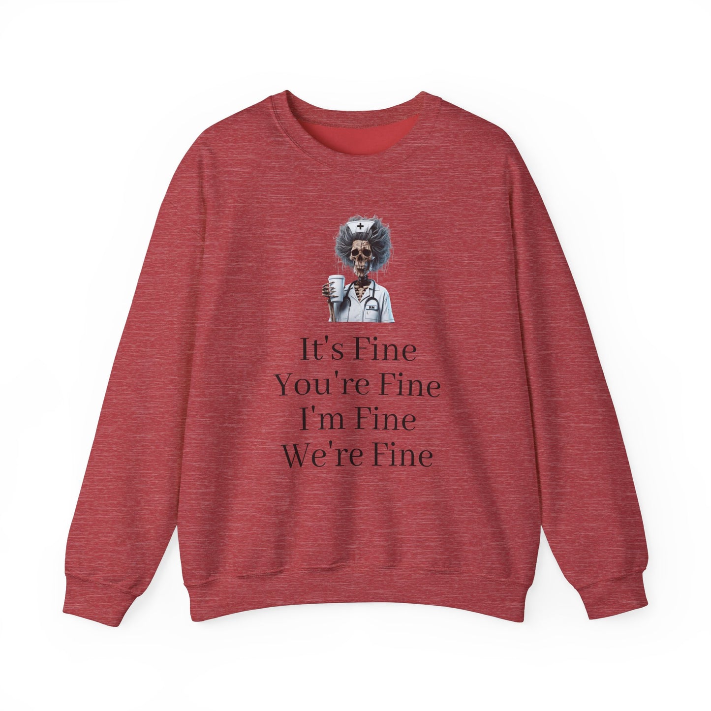 Skeleton Nurse Crewneck Sweatshirt