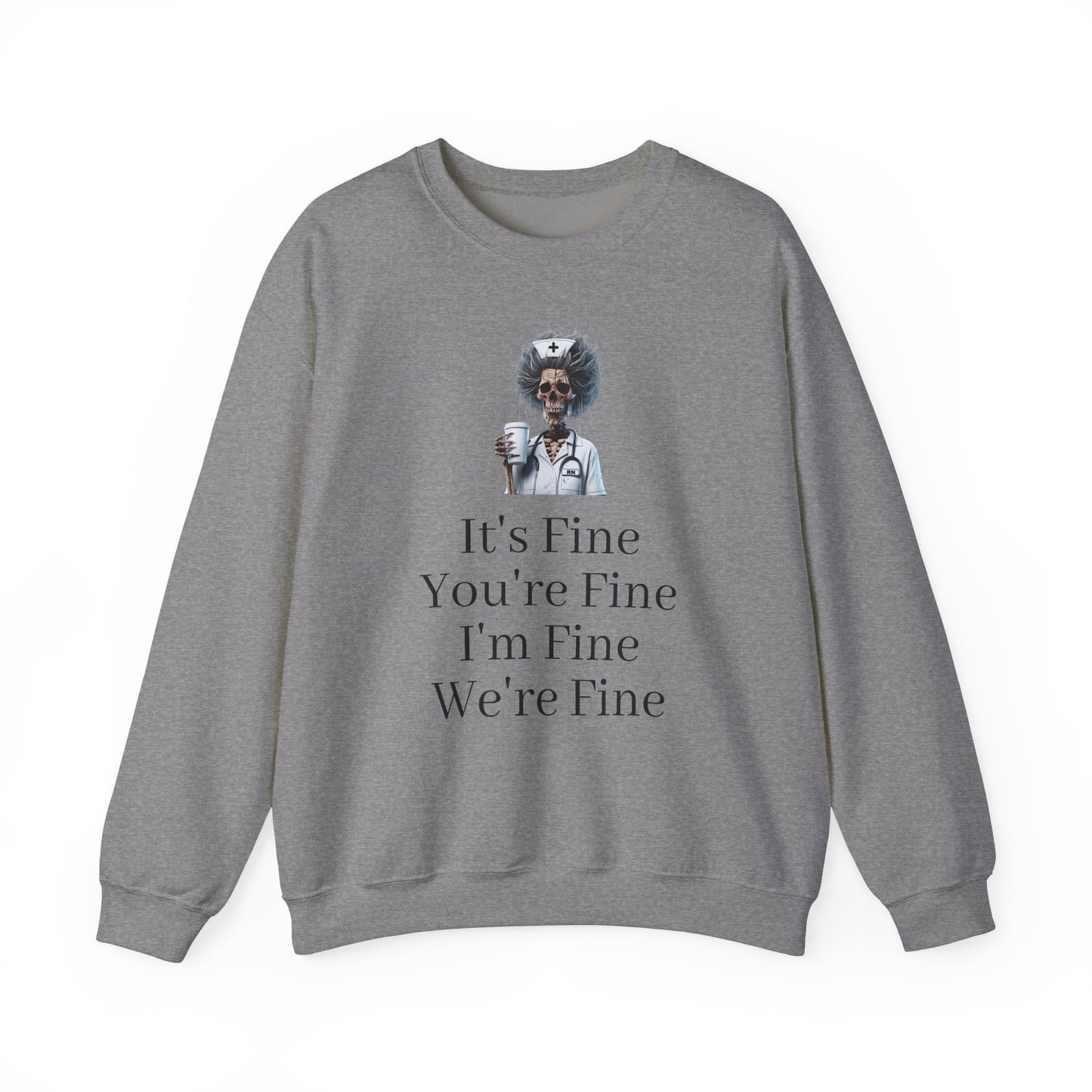 Skeleton Nurse Crewneck Sweatshirt