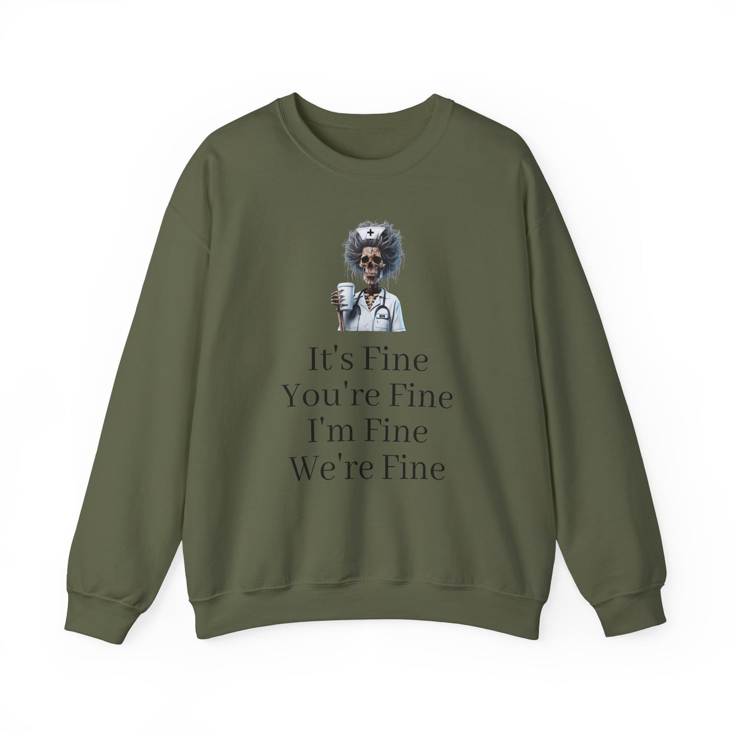 Skeleton Nurse Crewneck Sweatshirt