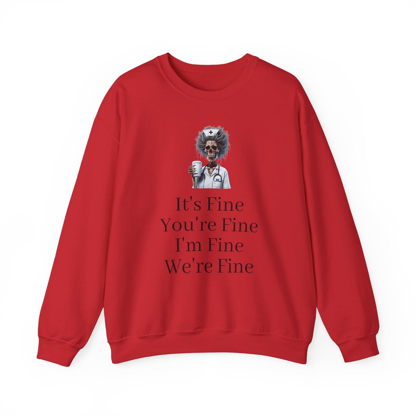 Skeleton Nurse Crewneck Sweatshirt