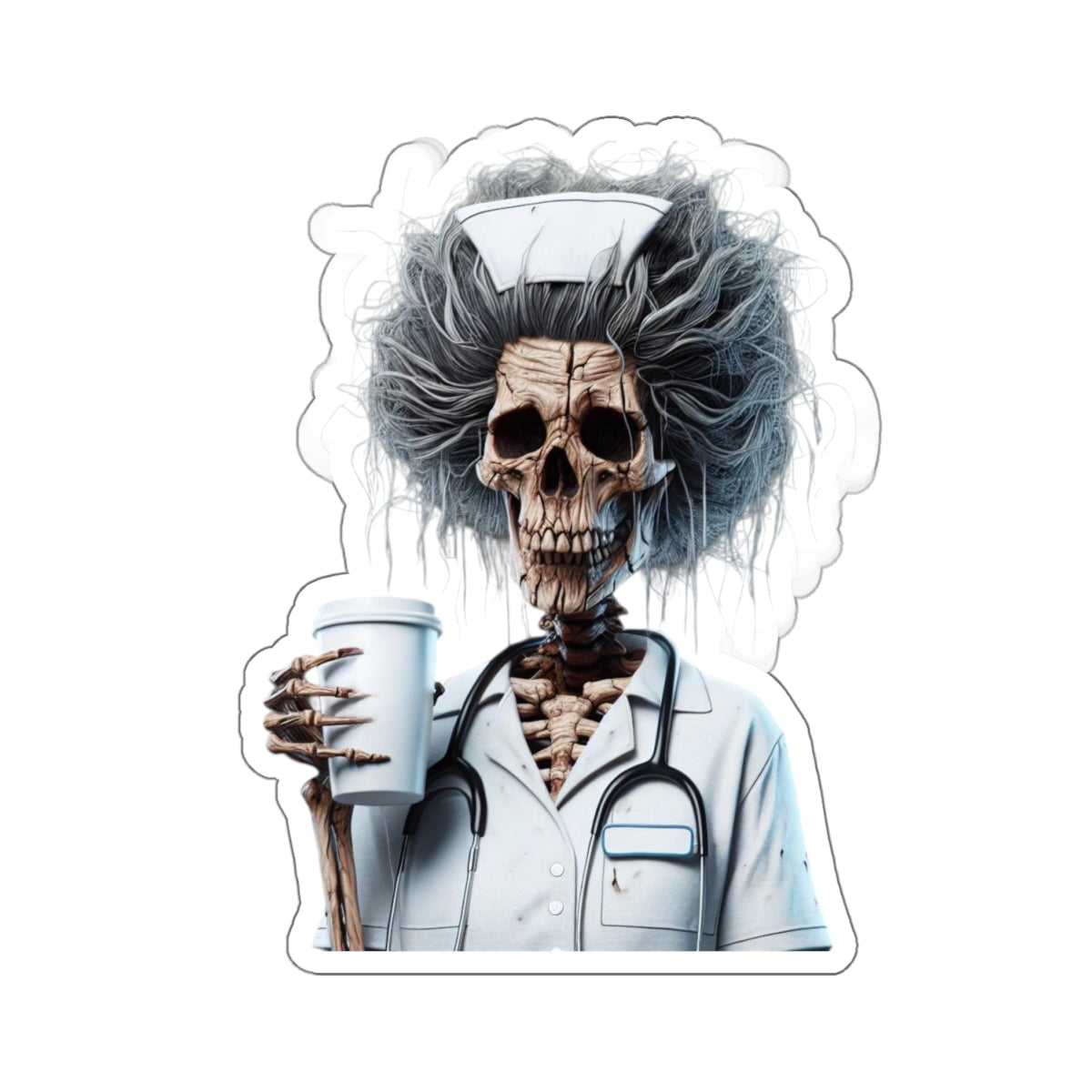 Skeleton Nurse Stickers