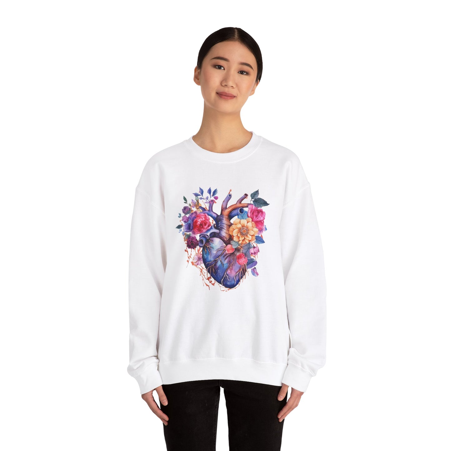 Heart = Unisex Midweight Softstyle Fleece Crewneck Sweatshirt