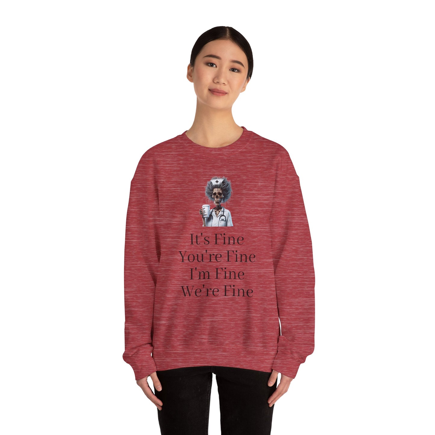 Skeleton Nurse Crewneck Sweatshirt