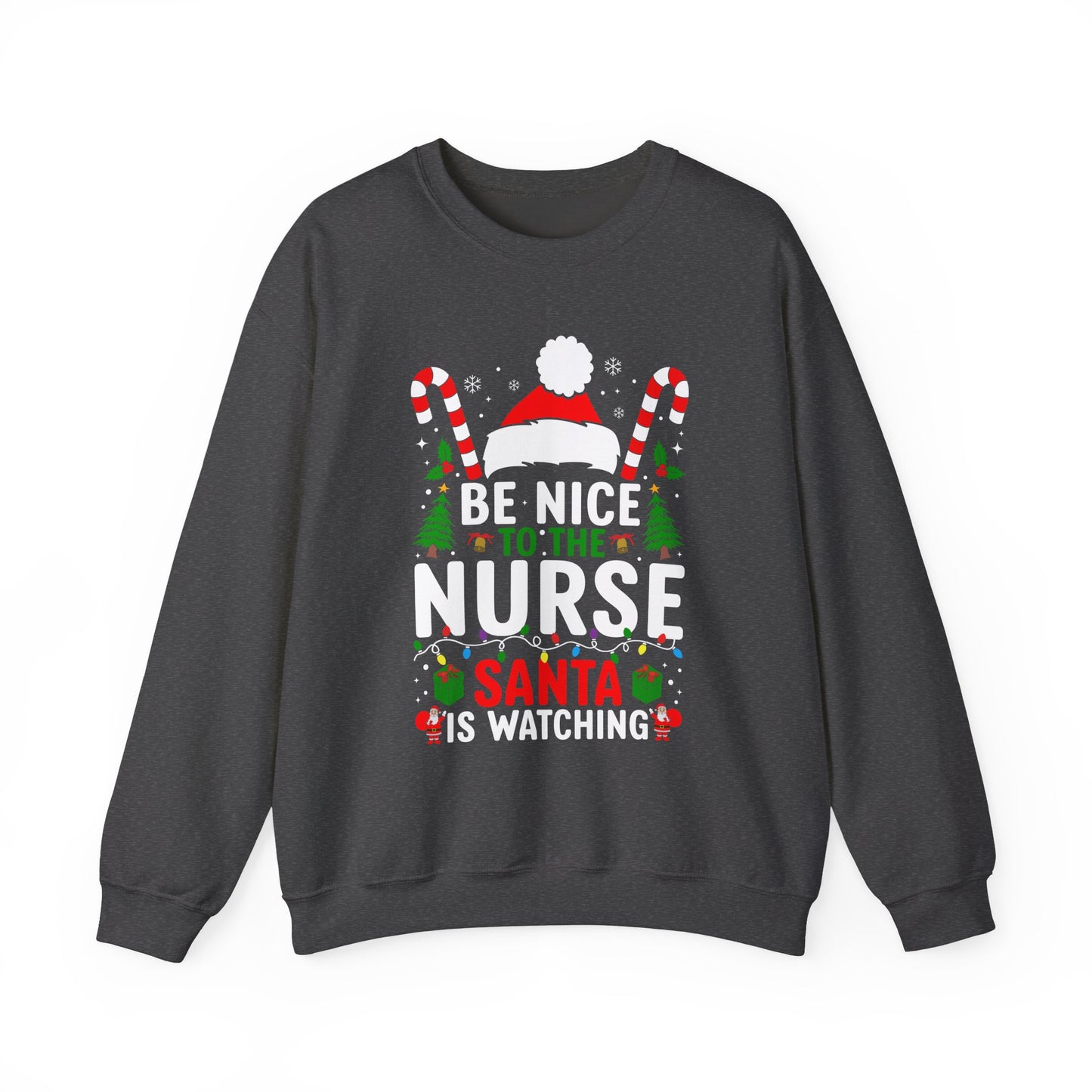 Santa is Watching - Unisex Midweight Softstyle Fleece Crewneck Sweatshirt