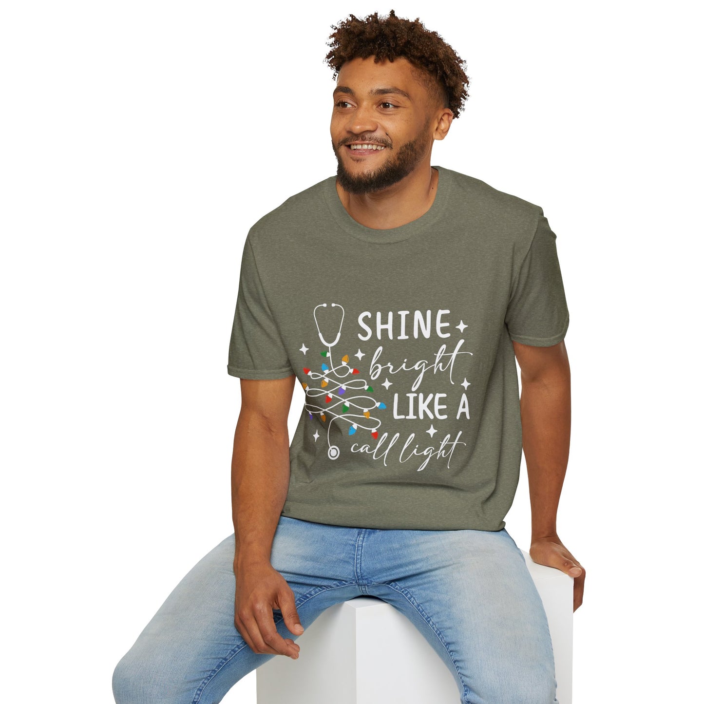 Christmas Medical Field Unisex T-Shirt - Shine Bright Like A Call Light