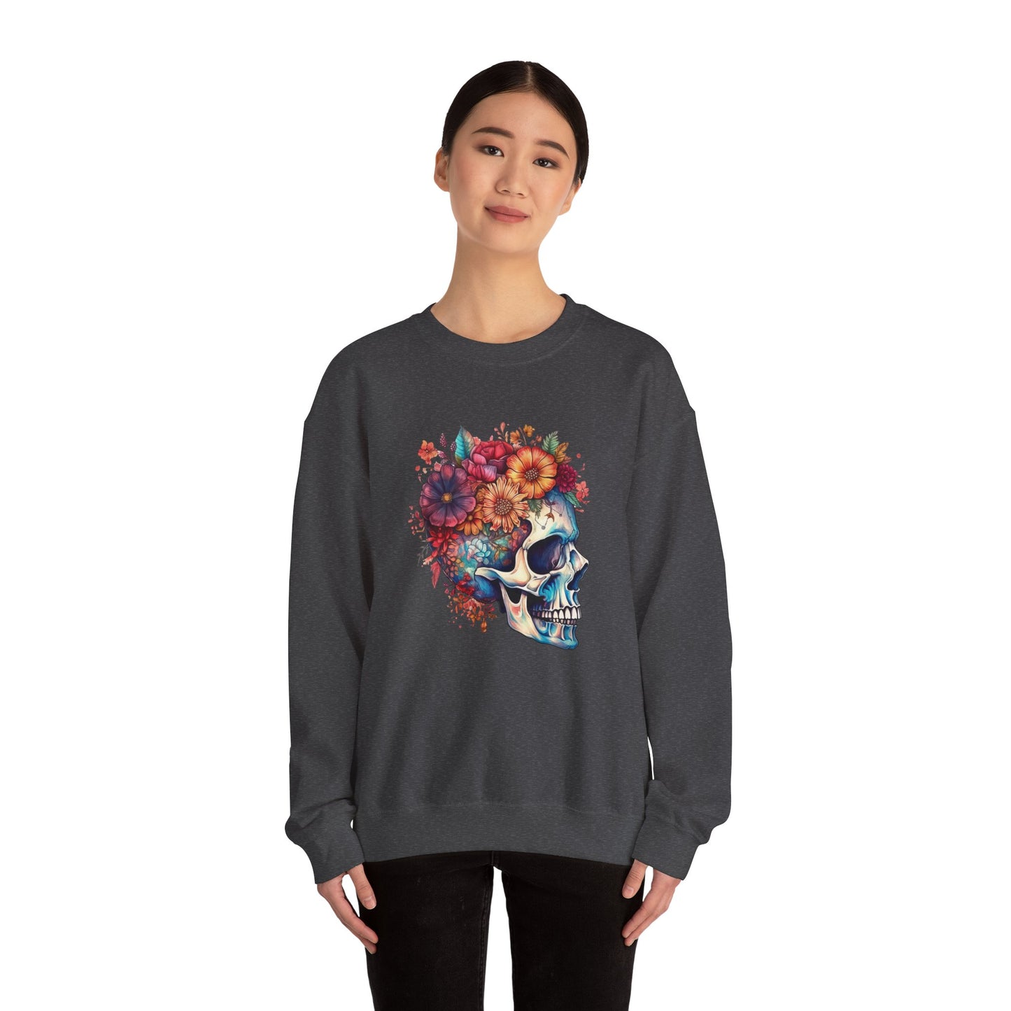 Skull - Unisex Midweight Softstyle Fleece Crewneck Sweatshirt