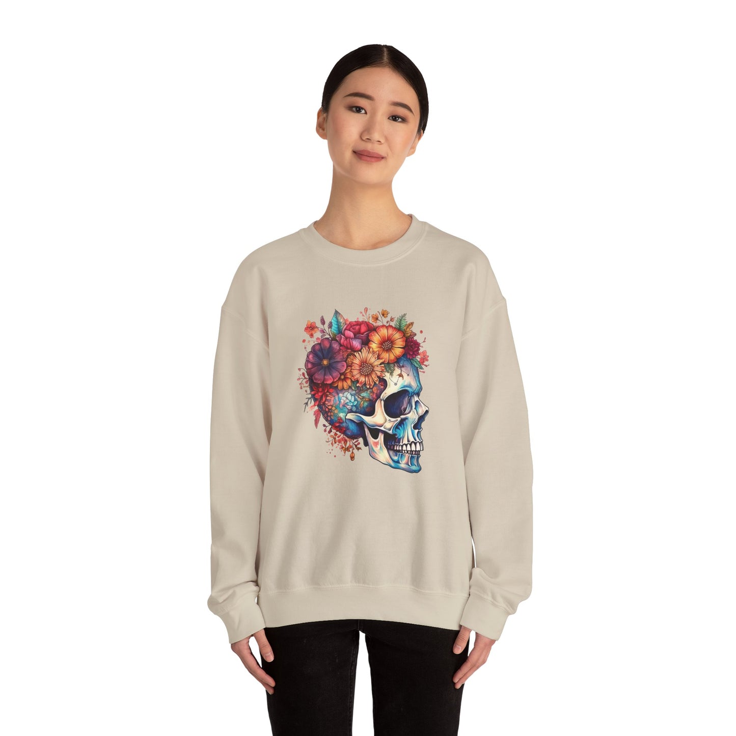 Skull - Unisex Midweight Softstyle Fleece Crewneck Sweatshirt