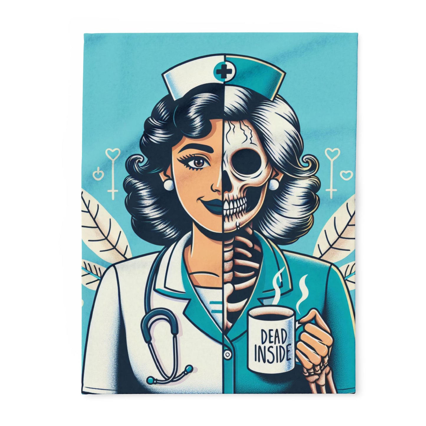 Nurse Dead Inside Arctic Fleece Blanket