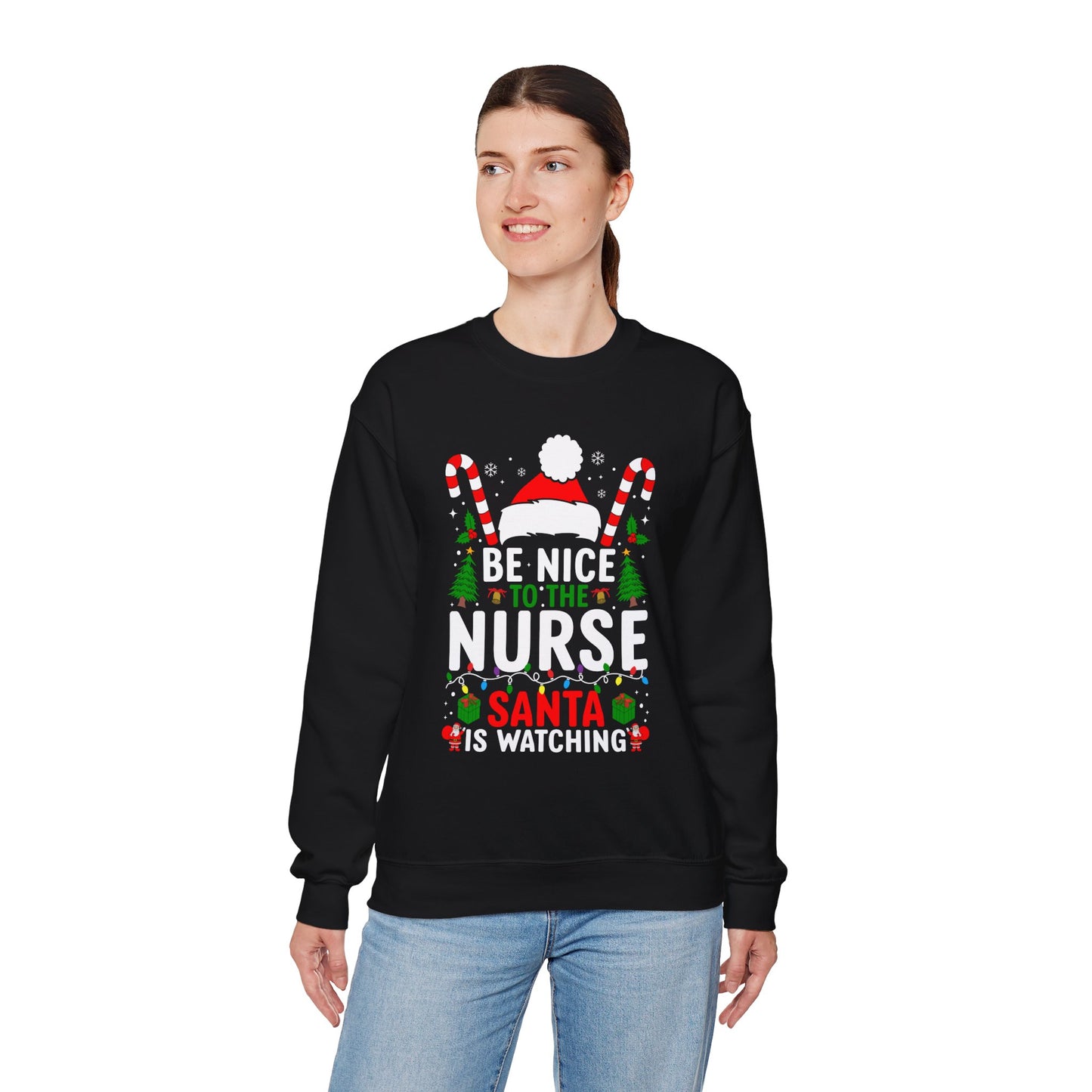 Santa is Watching - Unisex Midweight Softstyle Fleece Crewneck Sweatshirt