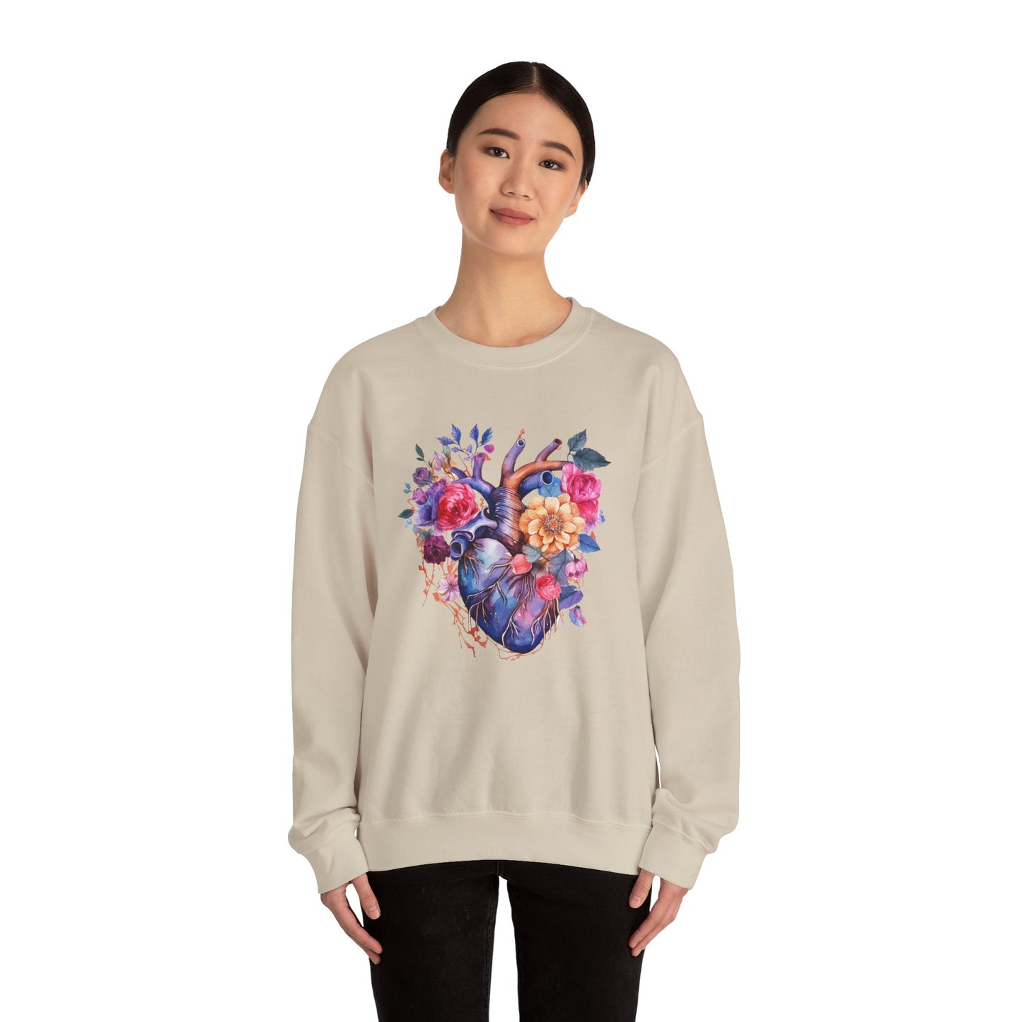 Heart = Unisex Midweight Softstyle Fleece Crewneck Sweatshirt