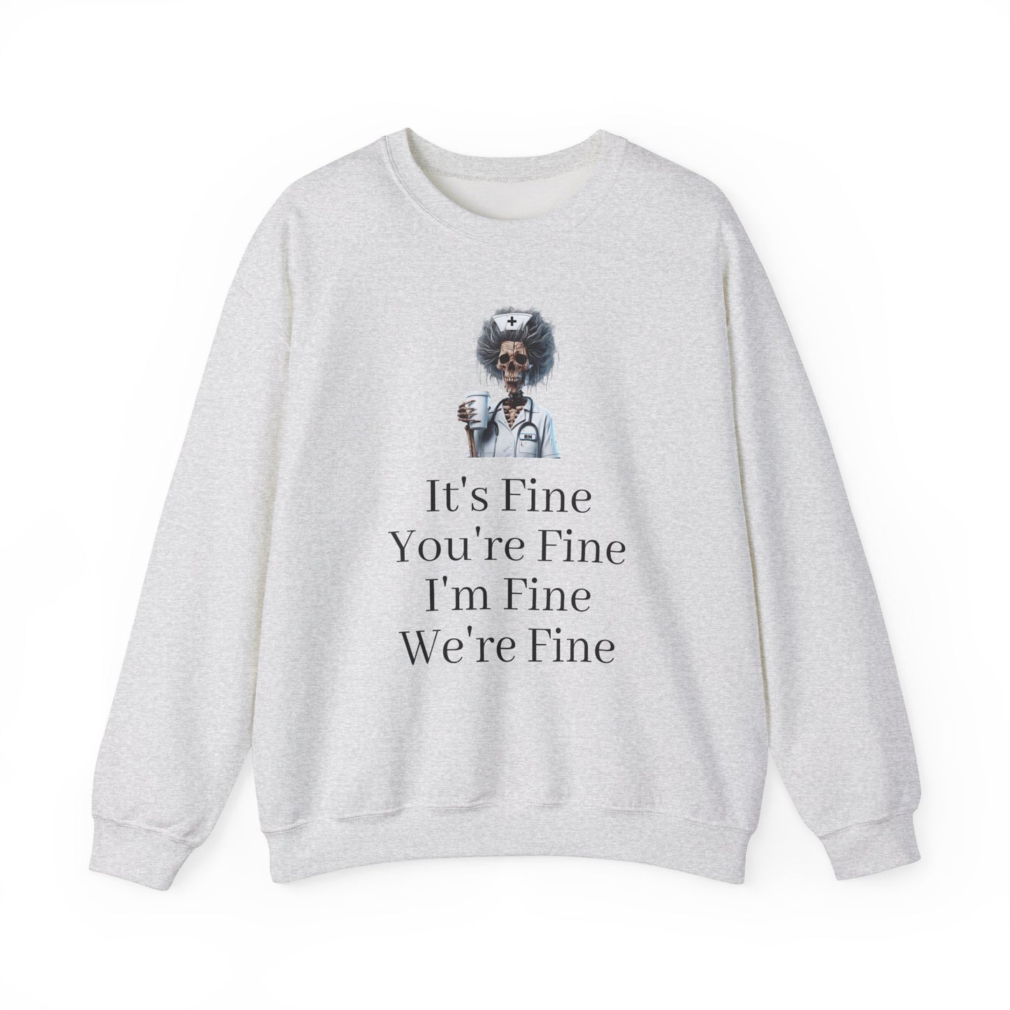 Skeleton Nurse Crewneck Sweatshirt