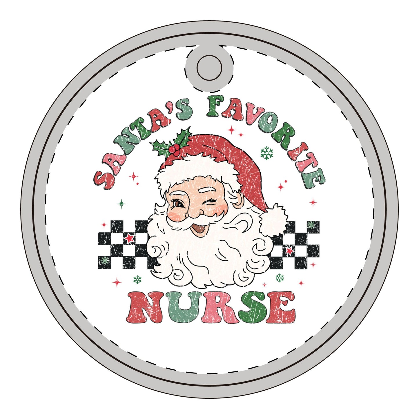 Santa's Favorite Nurse - Acrylic Ornaments