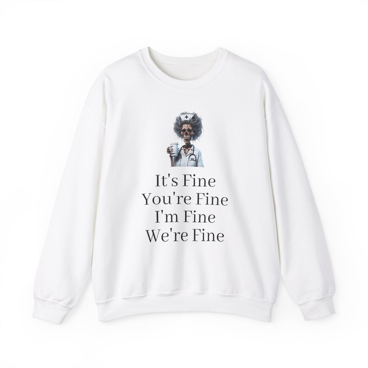 Skeleton Nurse Crewneck Sweatshirt