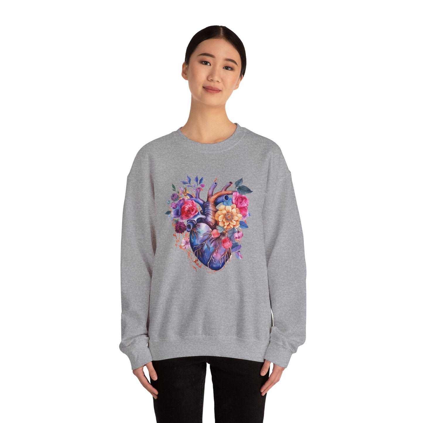 Heart = Unisex Midweight Softstyle Fleece Crewneck Sweatshirt