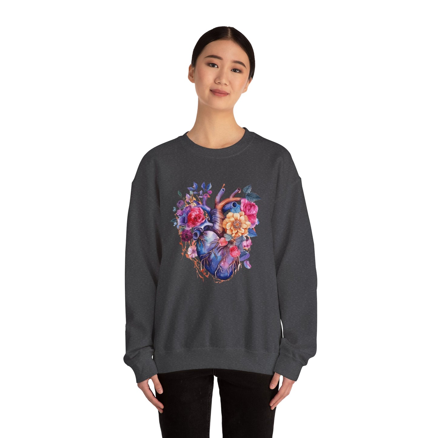 Heart = Unisex Midweight Softstyle Fleece Crewneck Sweatshirt