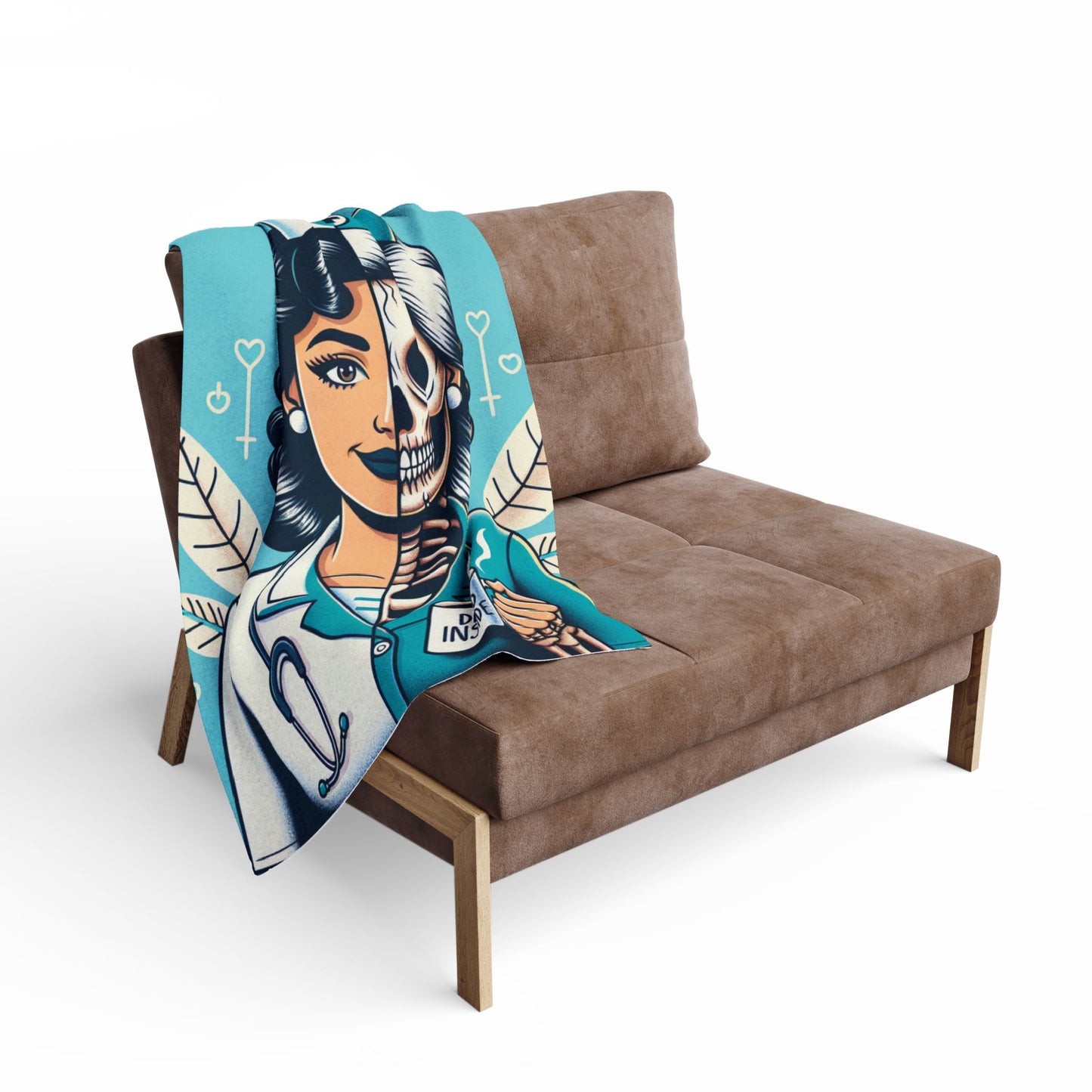 Nurse Dead Inside Arctic Fleece Blanket