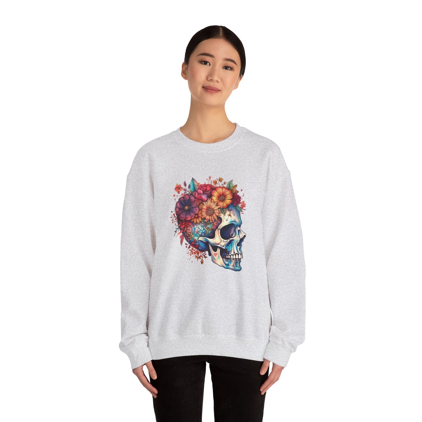 Skull - Unisex Midweight Softstyle Fleece Crewneck Sweatshirt