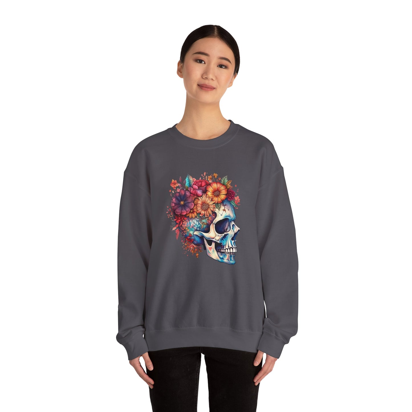 Skull - Unisex Midweight Softstyle Fleece Crewneck Sweatshirt