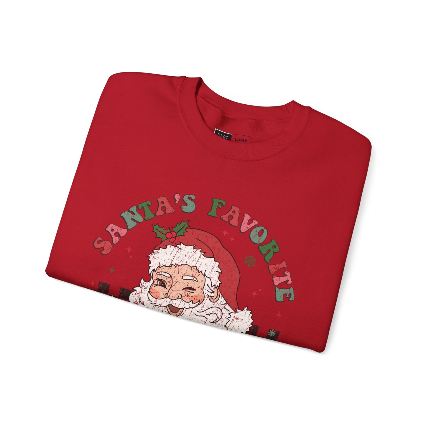 Santa's Favorite Nurse - Unisex Midweight Softstyle Fleece Crewneck Sweatshirt