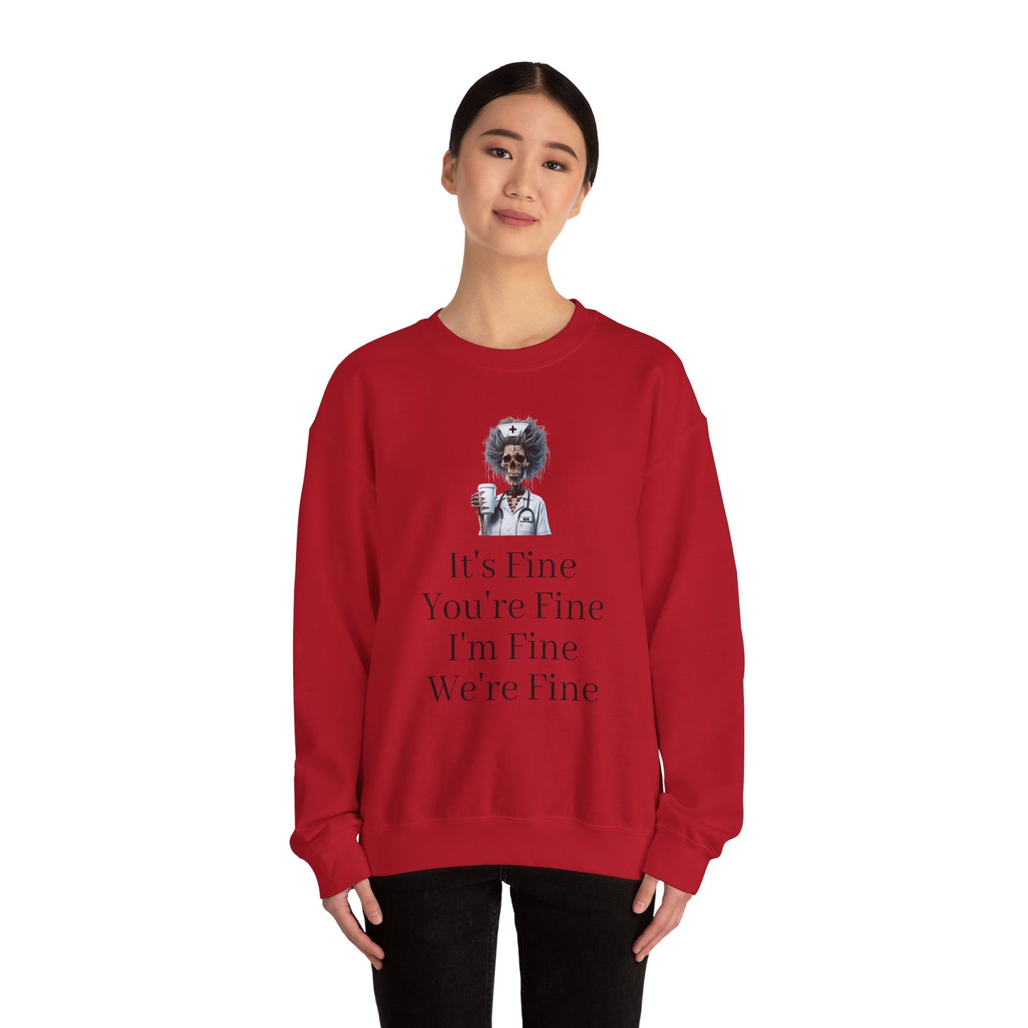 Skeleton Nurse Crewneck Sweatshirt