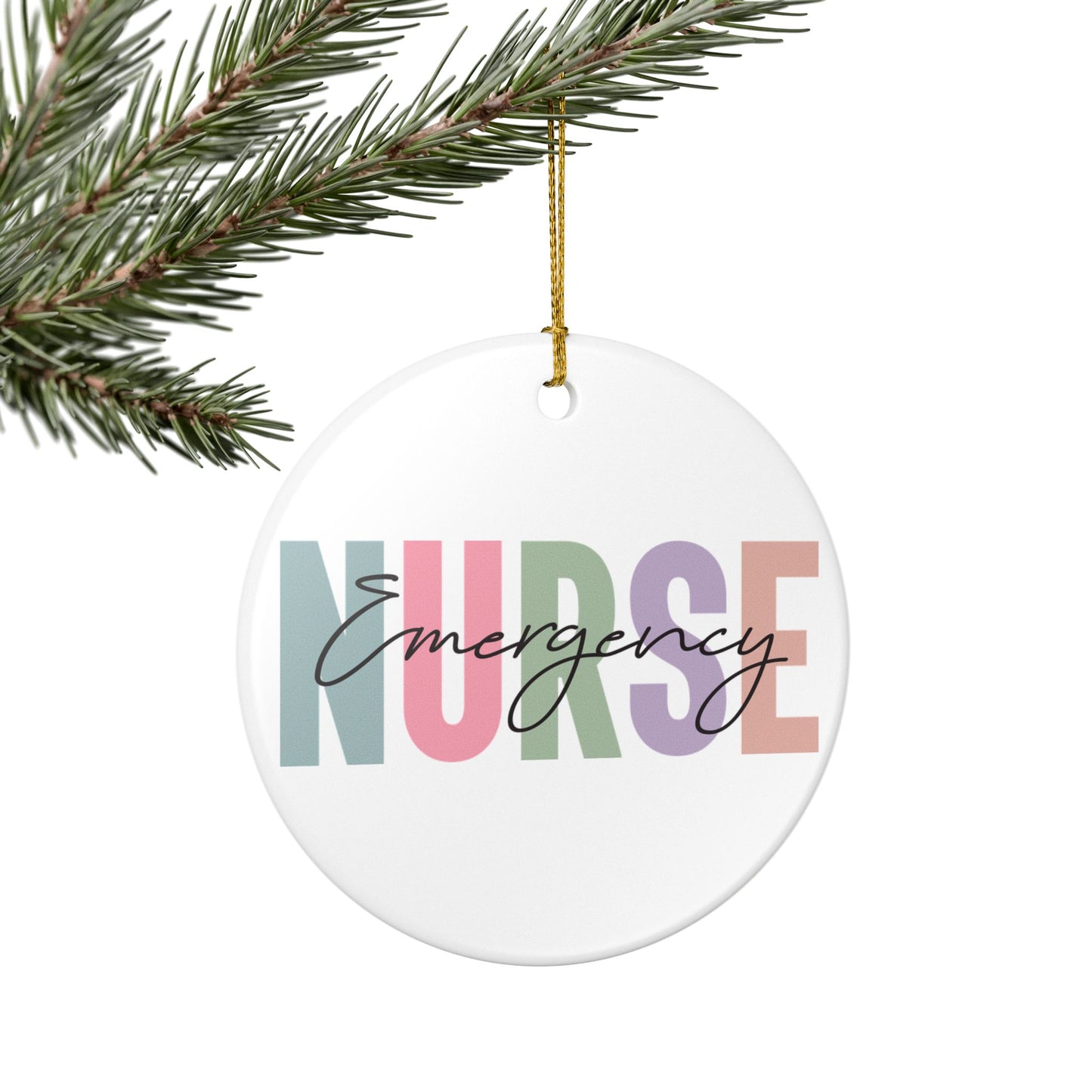 Nurse Emergency Ceramic Ornament