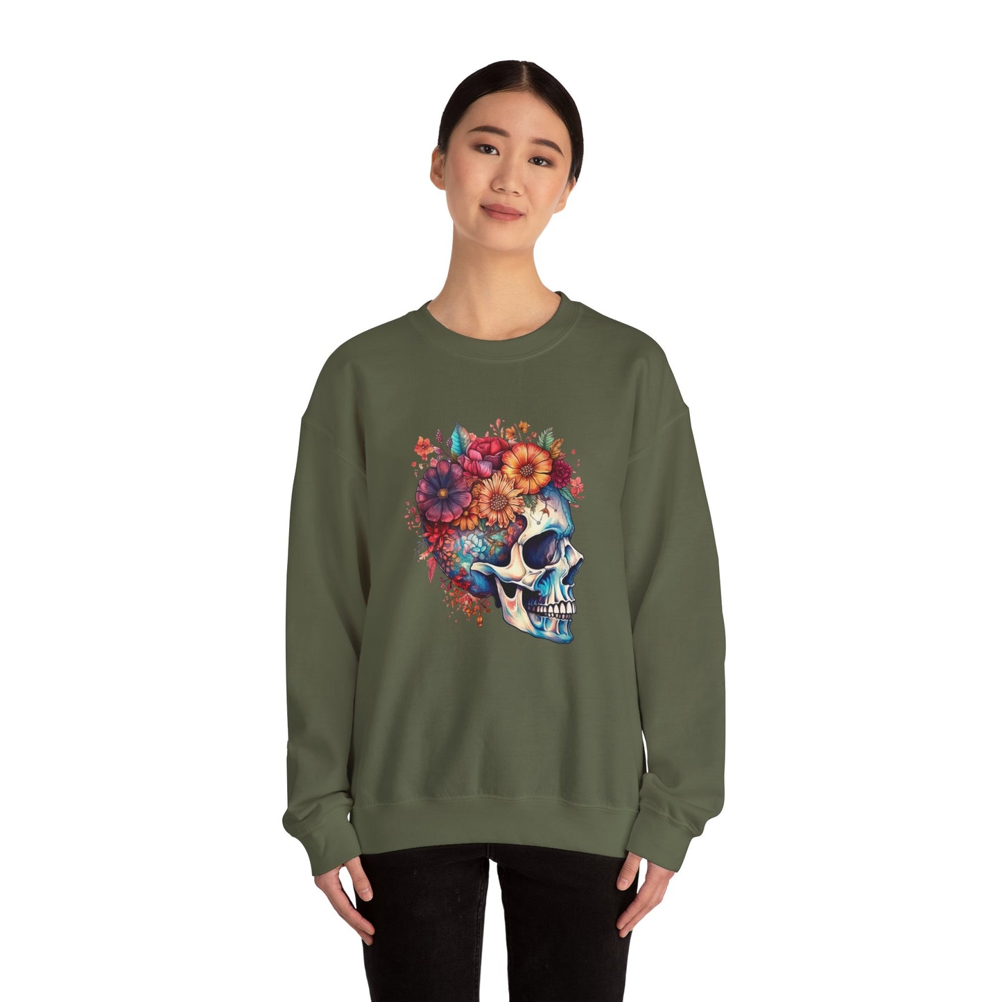 Skull - Unisex Midweight Softstyle Fleece Crewneck Sweatshirt