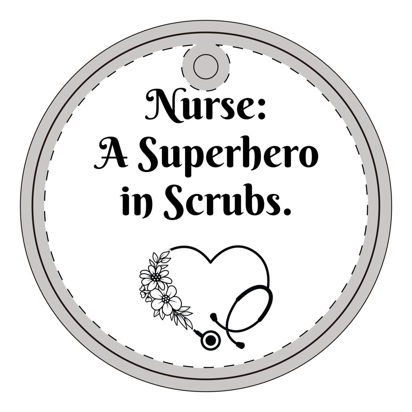 Superhero in Scrubs - Acrylic Ornament